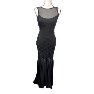 VINTAGE TADASHI Evening Gown. Black. Open Back. Size Small.